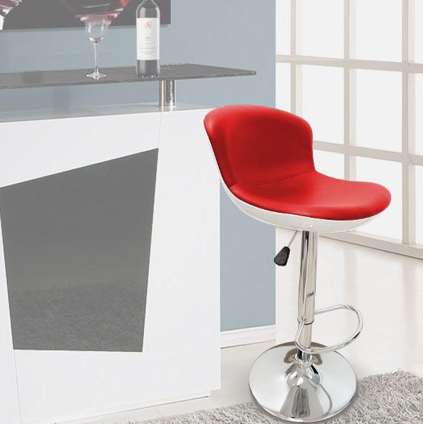 LUXEMBURG Adjustable Bar Stool Red