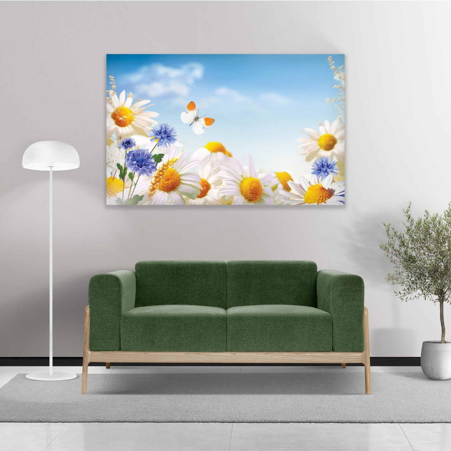 DAISY Delicate Floral Modern Wall Art TG