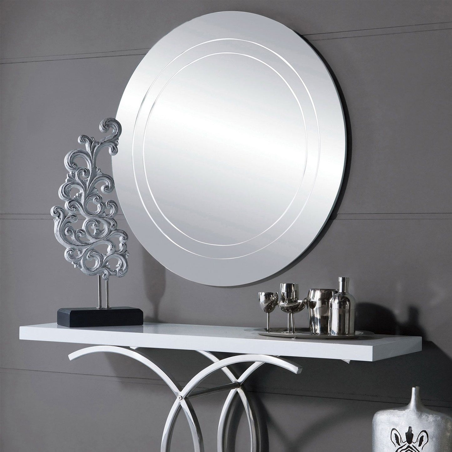 AIRTON Round Beveled Wall Mirror