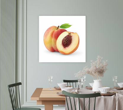 PEACHES Kitchen or Dining Tempered Glass Print TG