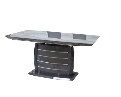 CARL Glossy Dark Grey Expandable Dining Table