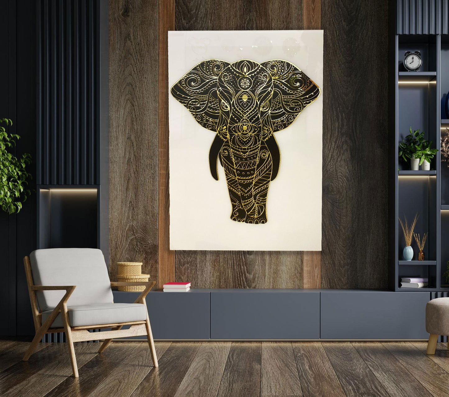 BRONIX 3D Elephant Acrylic Mirror Prints