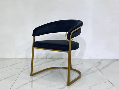 PERLA Black Velvet Dining Chair