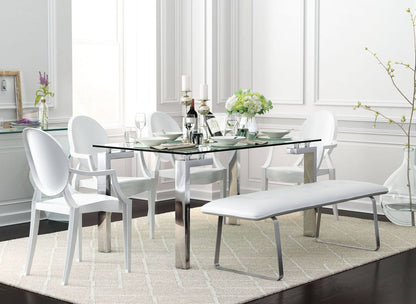 TURIN Tempered Glass Top Dining Table