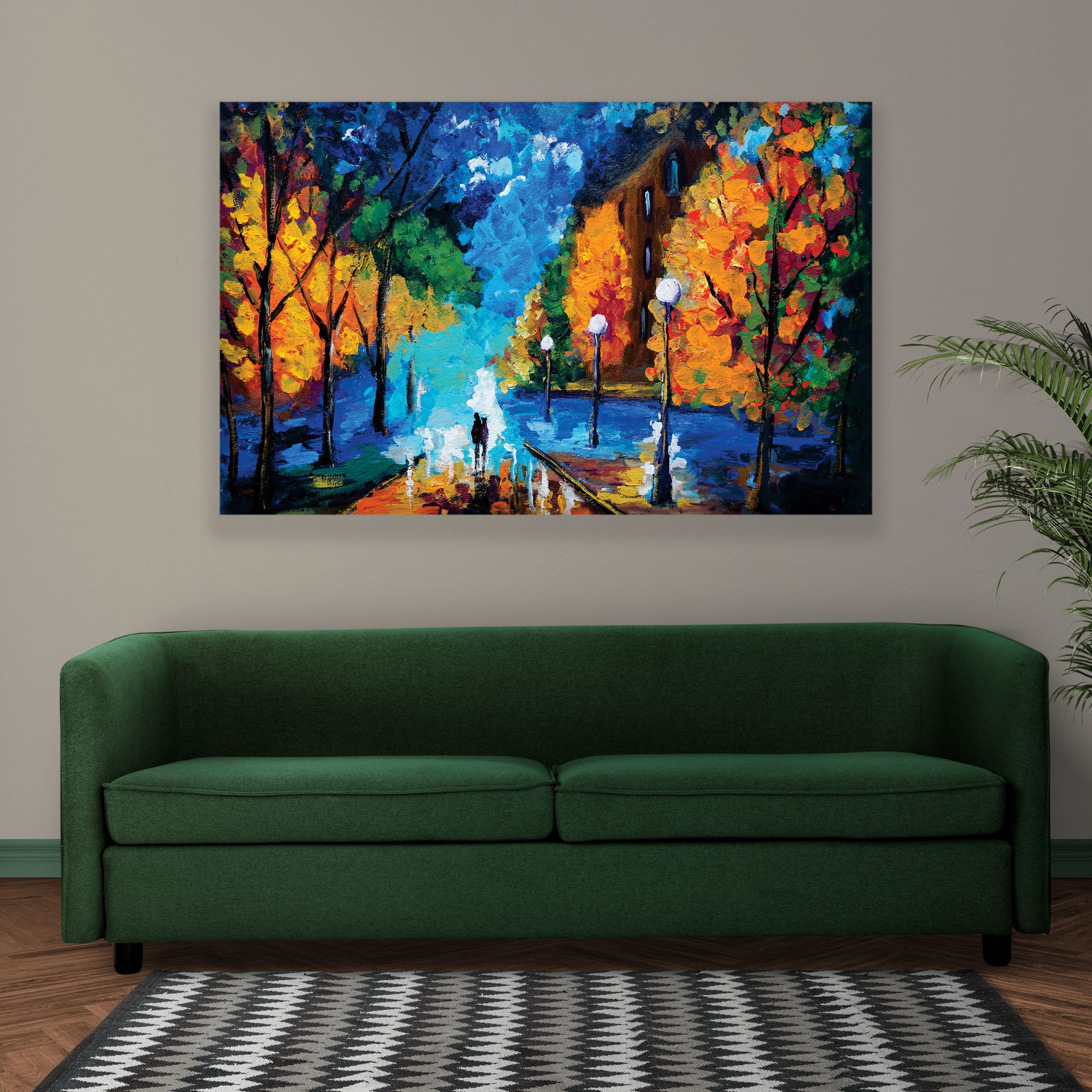 SULC-10 Path Of Dreamy Trees Colourful Painting Dating Tonight Wall Art ...